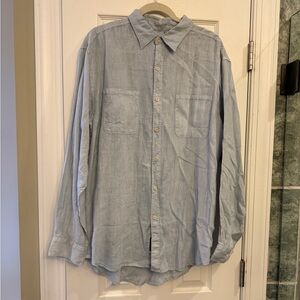 The Territory Ahead Light Blue Linen Shirt